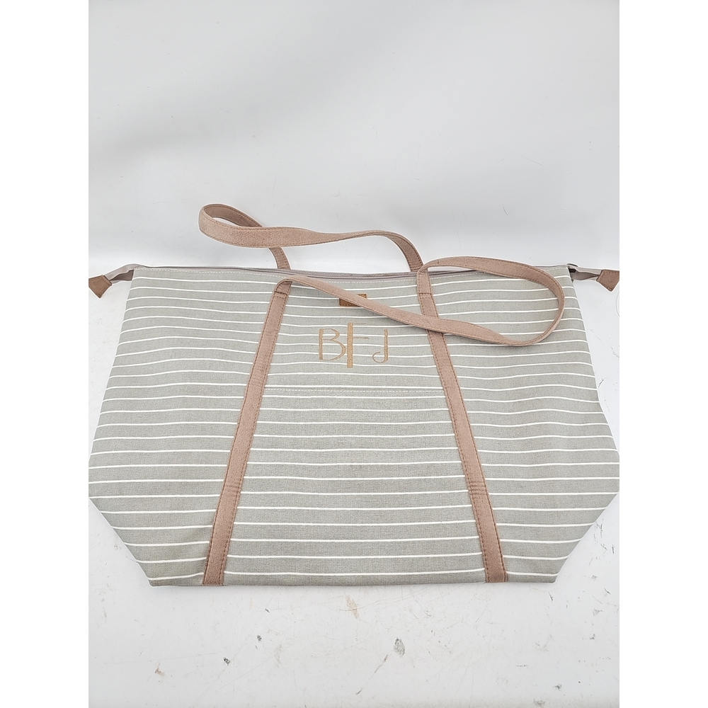 Color Dunes Striped Canvas Tote Bag